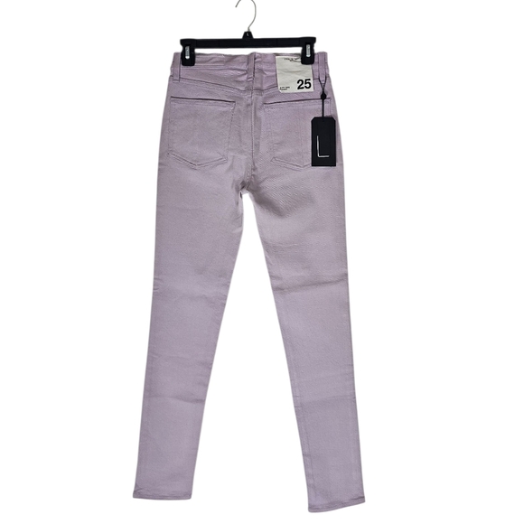Rag & Bone High Rise Peach Lilac Skinny Jeans 25 NWT - Picture 2 of 9